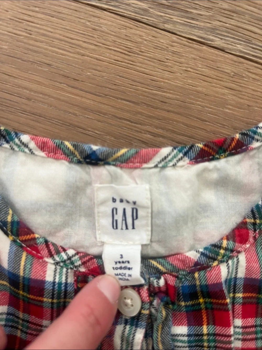 GAP 3t plaid dress